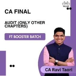 New CA Final | Audit | FT Booster Batch | Only Other Chapters | CA Ravi Taori | Jan/May 2026